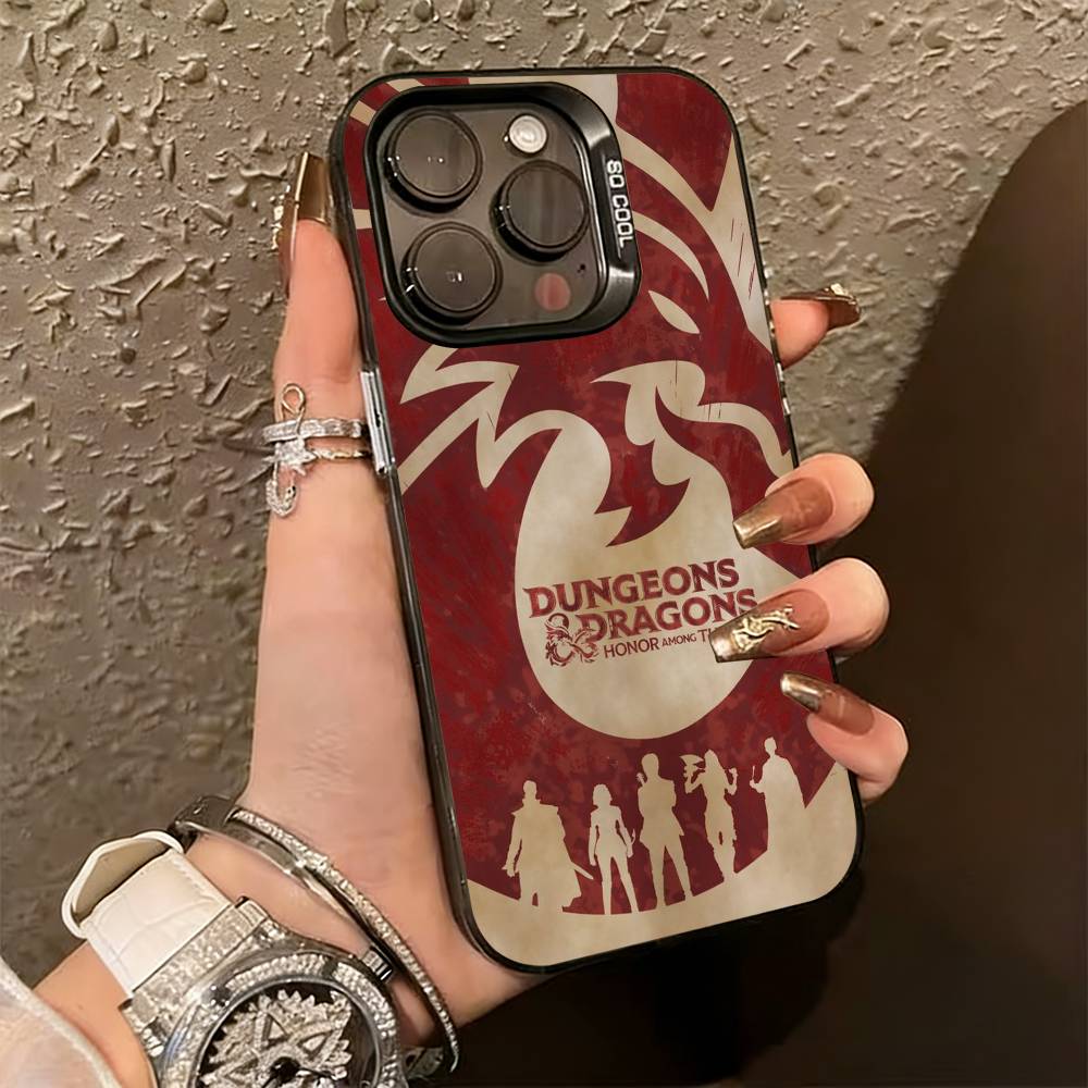 D-dungeons and D-Dragons  Phone Case For iPhone 17,16,15,14,13,12,11 Plus,Pro Max,XS,Colorful Silver Black Cover