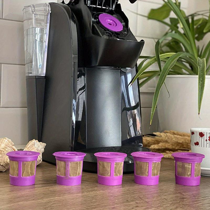 Reusable K Cups 4-Pack: Universal Fit for Keurig 1.0/2.0 & Mini Plus. Eco-Friendly & Built-In Filter.