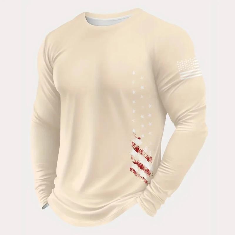 

Men Casual Round Neck Print Tops Elastic and Suitable for Sports and Casual 5XL