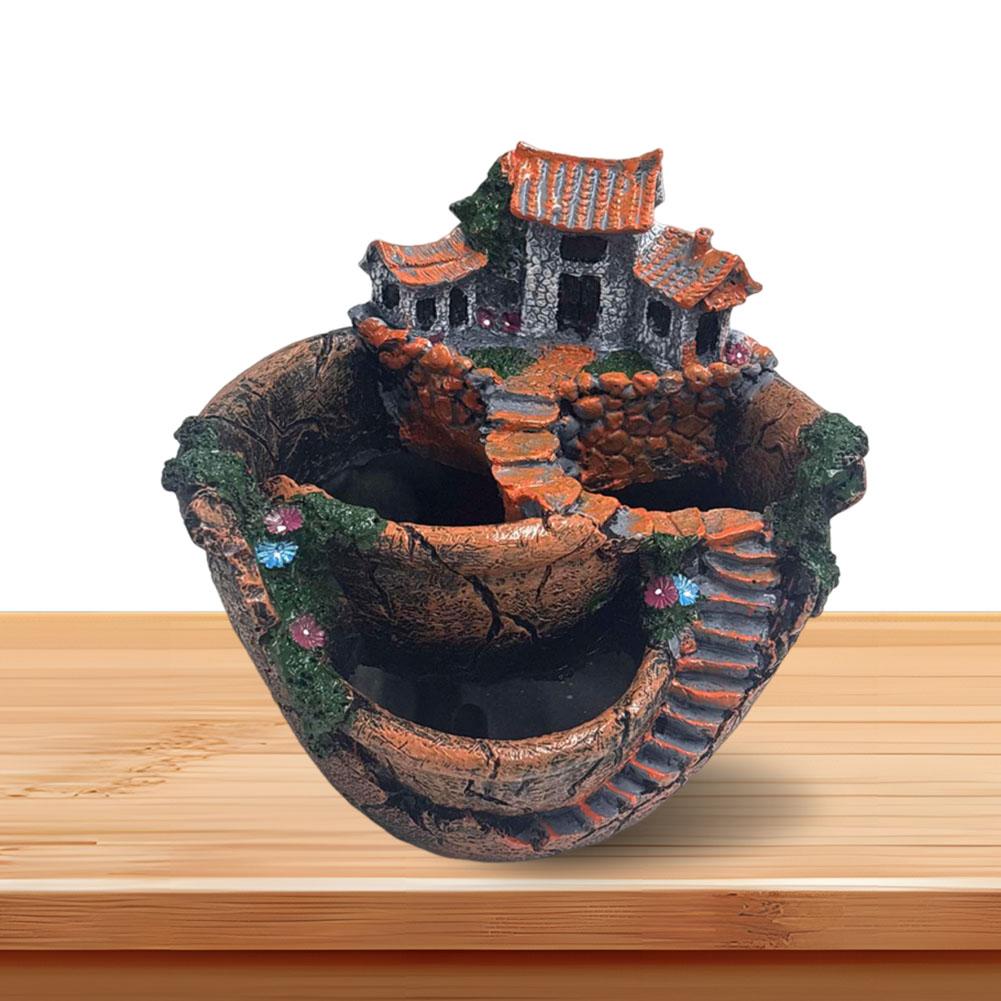 Succulent Pot Small Plant Holder Decorative Bonsai Container Multi-Function Garden Plant Pot Vat Shape for Herb Cactus Succulent