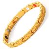 Cross Magnetic Bracelet for Women Rose Chain 6.5mm Wide Stainless Steel Female Benefit Health Energy Jewelry Waterproof