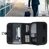 Black Travel Storage Bag with Hook Wet Dry Separation Large Capacity Hanging Toiletries Storage Bag