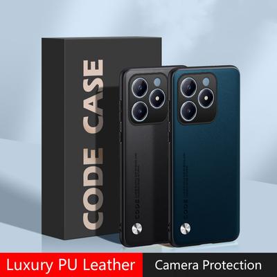Pouzdro pro Realme C63 C61 Narzo N63 4G kryt Luxusní kožený protiskluzový kryt na telefon pro Realme Narzo N63 4G nárazuvzdorný nárazník