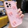 3D Schleife Perlen Silikon Handyhülle Für iPhone 17 Air 16 Pro 15 14 13 12 11 Pro Max 16E 7 8 Plus Stoßfest Weiche Abdeckung