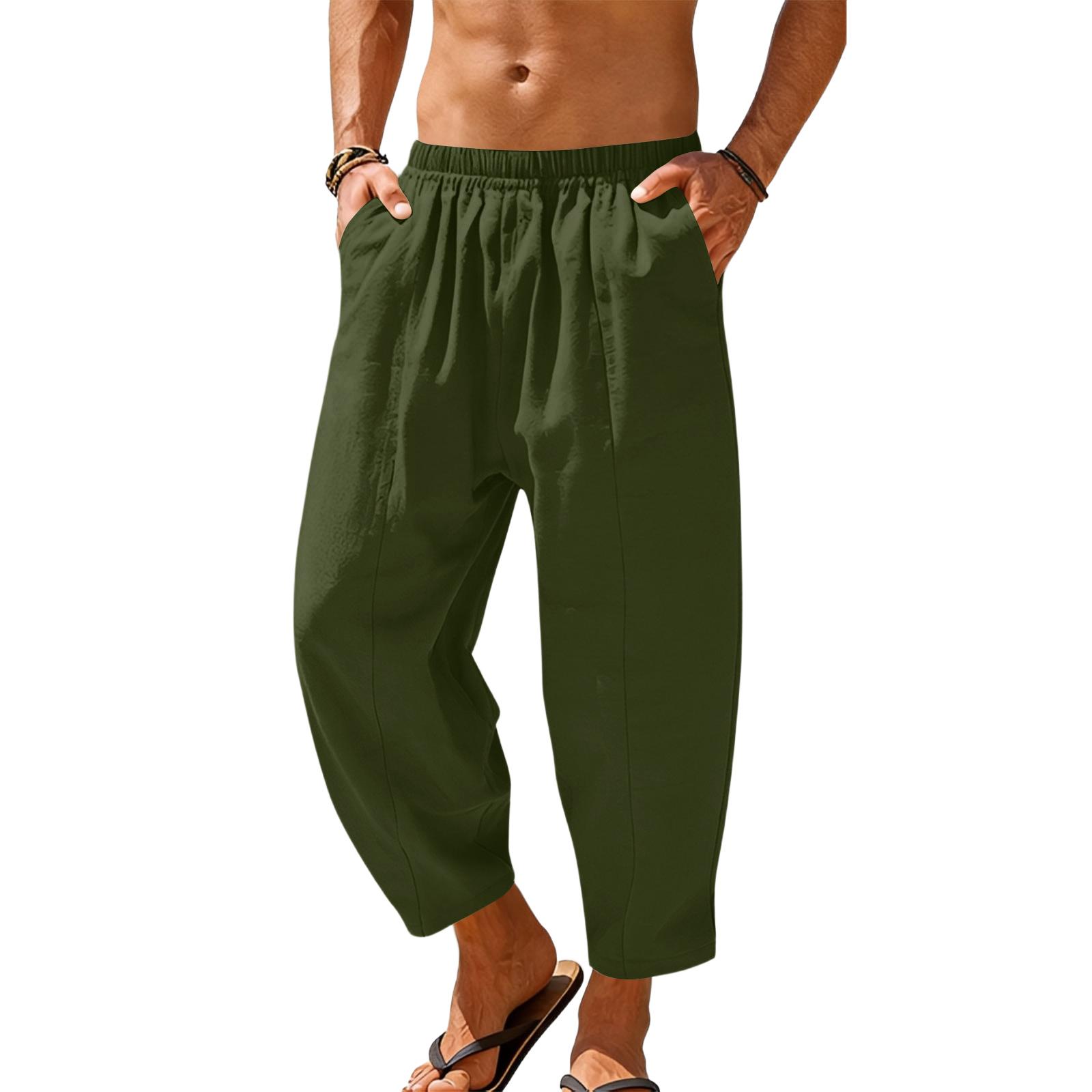 

Men s Relaxed-Fit Stretch Waist Straight-Leg Pants L