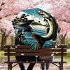 1PC Fishing Bass Automatic Open/Close Umbrella with Windproof, 8-Rib Sturdy Canopy, Durable Ribs, Fashionable Design, Outdoor Accessory, Fun Prin, Hol