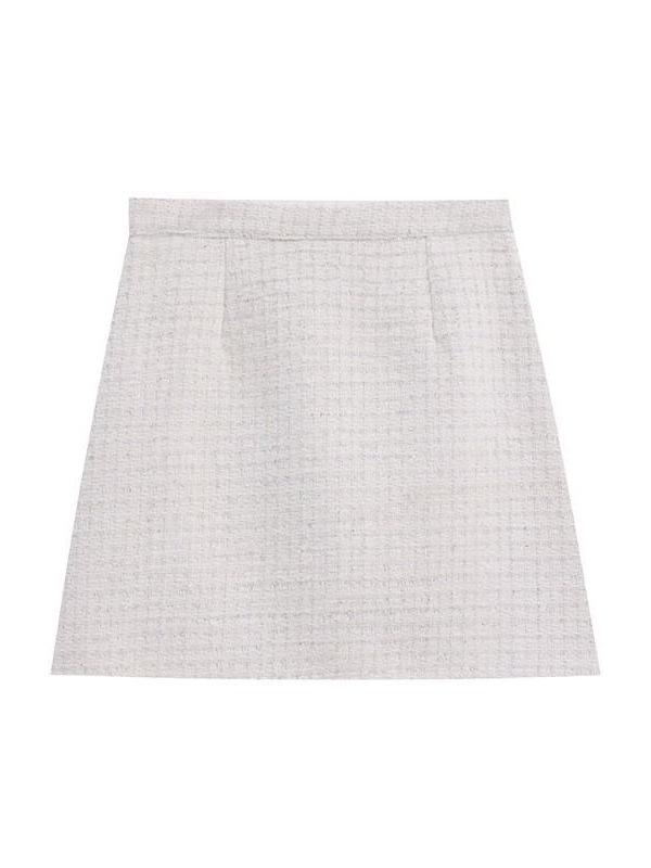 Chic High-Waist A-Line Skirt: Autumn/Winter Silk-Blend, Anti-Exposure, Hip-Hugging