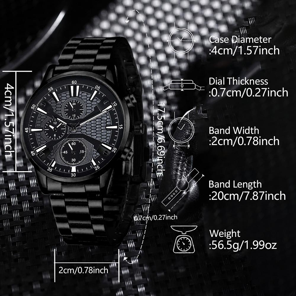 2/4PCS/Set Men's Quartz Wrist Watches Alloy Minimalist Luxury Elegant Jewelry Y2K Party Dress Vacation Holiday Festival Gift