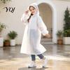 Reusable EVA Rain Gear for Hiking Thick Raincoat Adults Kids, Long Full Body Poncho with Adjustable Rainy Weather Hood, Heavy Duty Outdoor Camping