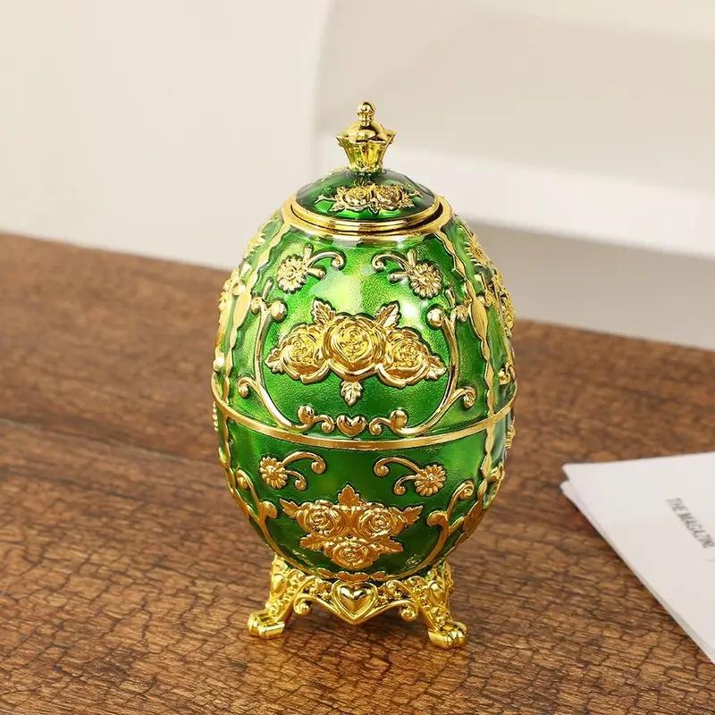 Press Type European Style Toothpick Box Light luxury Sturdy Floral Toothpick Case Rose Pattern Automatic Toothpick Dispenser