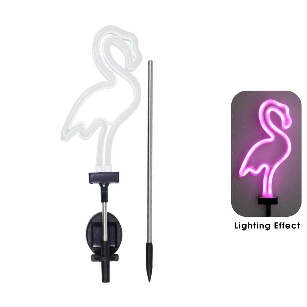 

Solar Neon Flamingo Light Garden Ornament Outdoor Lawn Lamp Landscape Yard Light Wedding Party Supplies Christmas Art Decoration