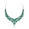 Necklace Earring Set Green Shiny Exquisite Women Decorative Jewelry for Wedding Anniversary