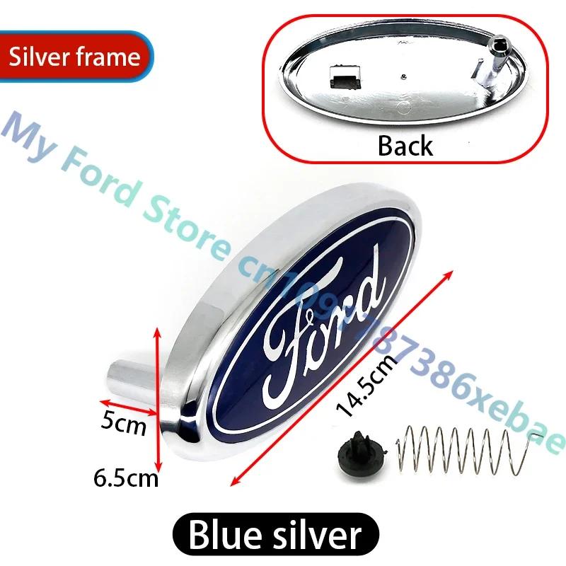 Car Sticker Ford ABS 14.5 Car Front Head Hood Bonnet Logo Rear Trunk Badge Sticker For Ford Mondeo Focus Fusion MK2 MK4 F150 F25