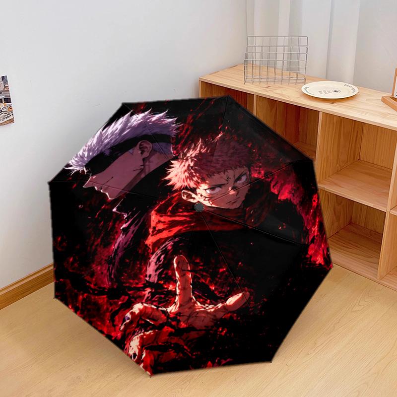 1PC Jujutsu Kaisen: Curse Battle Automatic Umbrella - Suitable Travel Outdoor Portable Umbrella Birthday Gift Daily Essentials