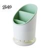 Modern Kitchen Gadget Storage Multi-compartment Draining Chopstick Holder, Plastic Utensil Organizer with Drain Removable Tool Tray, Compact