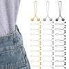 10/20Pcs Simple Waist Adjustable Clip for Pants Skirt Cuff Fixed Clips Headscarf Shawl Anti Slip Brooch Unisex Fashion Jewelry