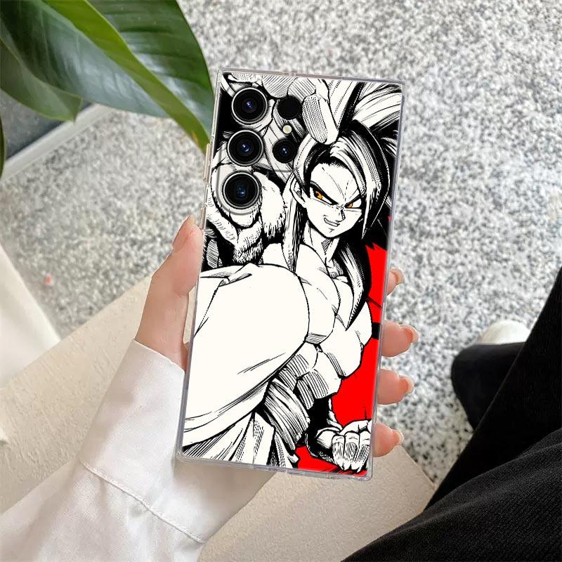 

Phone Case For Samsung Galaxy S26 Ultra S25 S24 S23 S21 Ultra S20 FE S22 S26 Plus S25FE Clear Cover Super Saiyan Cool Son Goku Galaxy S10 Plus