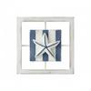 Framed Wall Art with Coastal Decoration Nautical Wooden Plaque BeachThemed for Farmhouse Bluewht
