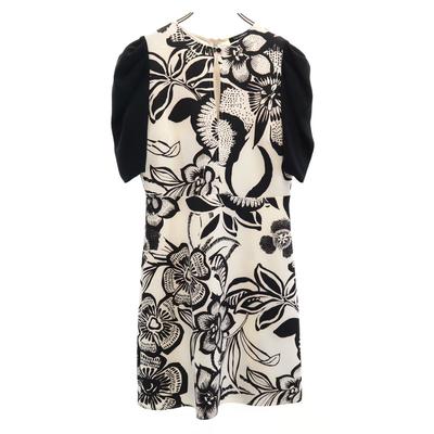 TARA JARMON Floral Short Sleeve One Piece 36 White Women Used
