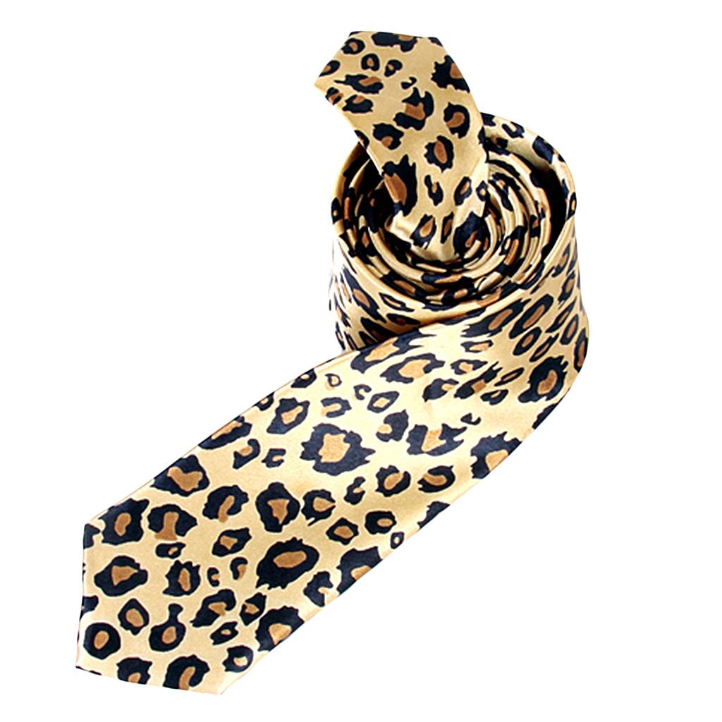 Unisex Casual Skinny Narrow Leopard Pattern Tie