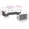 Vidaxl 9-Cz. Garden Furniture Set With Cushions, Beige, Poly Rattan