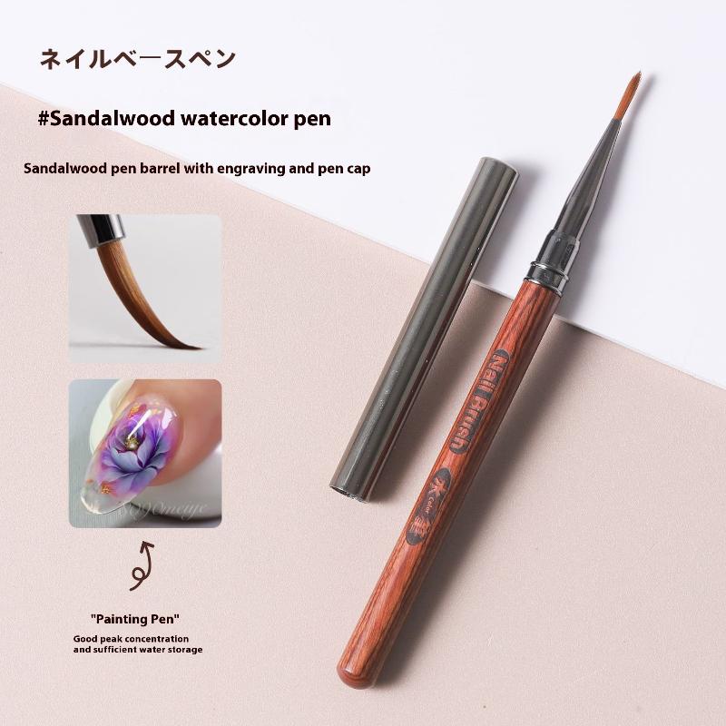 

Sandalwood Detail Nail Art Pen High Quality Paintings Pen Nail Phototherapy Pen Nail Construction Painting Carving Pen Tool one size