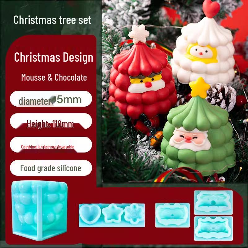 Silicone Christmas Sleigh Mold: Food-Grade Chocolate Shells for Fun Festive Cake and Mousse Decorations
