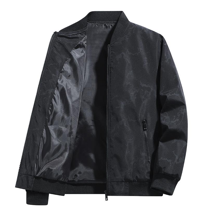 

Куртка с бейсбольным воротником Мужская Весенне-осенняя Тонкая Повседневная Спортивная Верхняя одежда Для среднего и молодого возраста Универсальная куртка Осенняя одежда 5XL