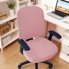 Solid Color Office Chair Cover Waffle Texture Backrest Slipcover  Home Desk Use