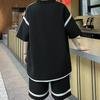 Summer Short-sleeved T-shirt Casual Two-piece Boys Loose Ice Silk Shorts Handsome All-match Youth Thin Suit