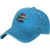 Berretto da Baseball Washed con Bandiera del Leone del Sudafrica Cotone Usurato Regolabile Cappello da Papà per Unisex