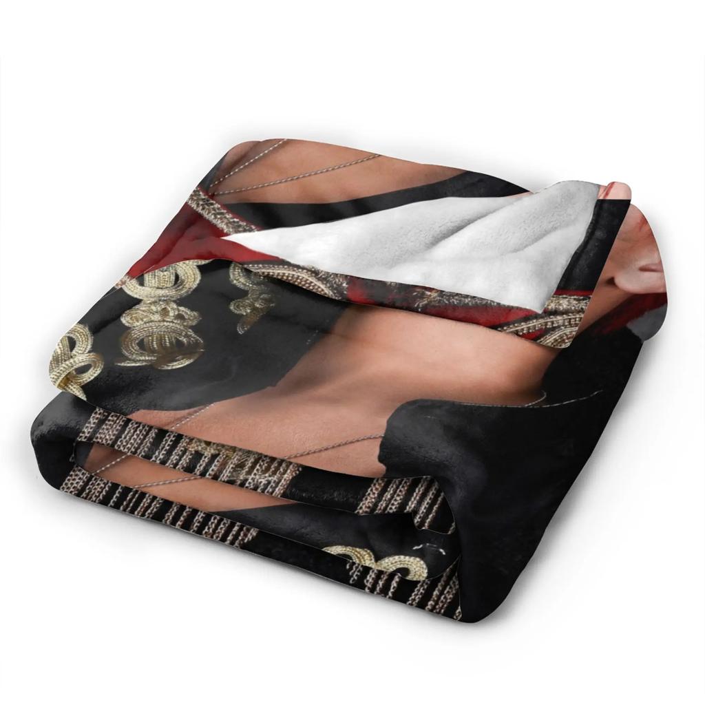 Super Warm Blankets Camping Kpop Ateez Choi San Throw Blanket Flannel Bedspread For Outdoor Novelty Sofa Bed Cover