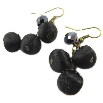 [P0776] - Handmade Black 'Les Antoinettes' Earrings (handmade)