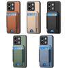 Vertical Cards Solt Wallet Carbon Fibre Case For Xiaomi Redmi Note 13 Pro 12 11 13T POCO X6 X5 Magnetic Stand Bag Pocket Cover