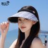 Sommerhut Damen Outdoor Große Krempe Sonnenschutzhut Stirnband Vielseitige Mode Gesicht Klein Schatten Leerer Oberteilhut