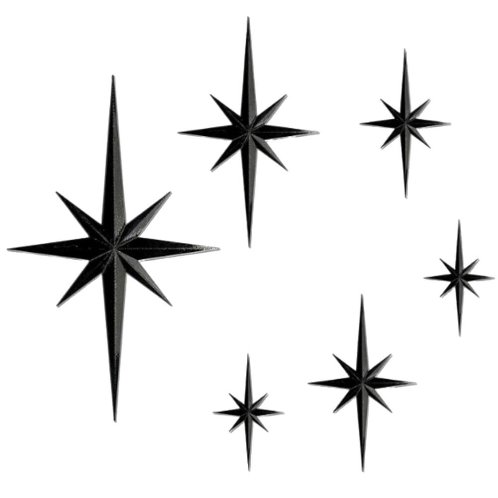 3D-Printed Material 3D Star Wall Art Modern Home Decor Dust-Resistant Design