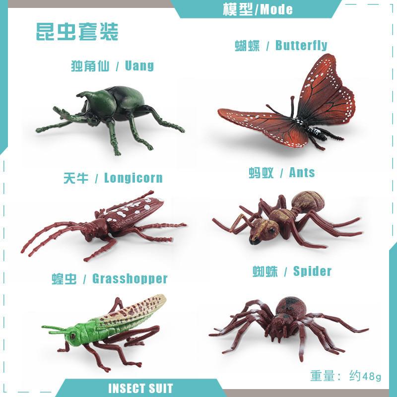 Detailed Pvc Insect Figurine Collection Featuring Lifelike Beetle Butterfly Mosquito Dragonfly