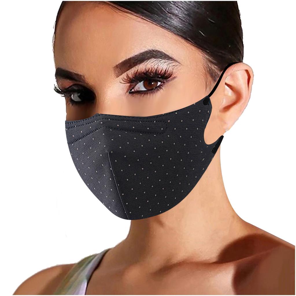 3PC Adult Woman Polka Dot Print  Washable Safet  Haze Face Mask
