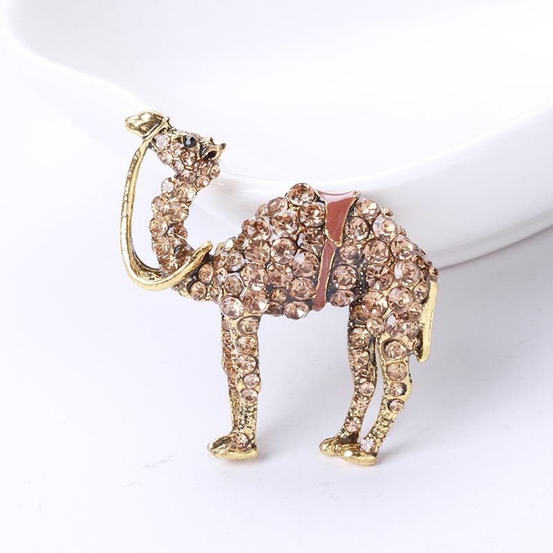 

Брошь Camel Diamond, металлическая брошь Animal Drip Corsage, аксессуары для одежды Fashion Pin Women