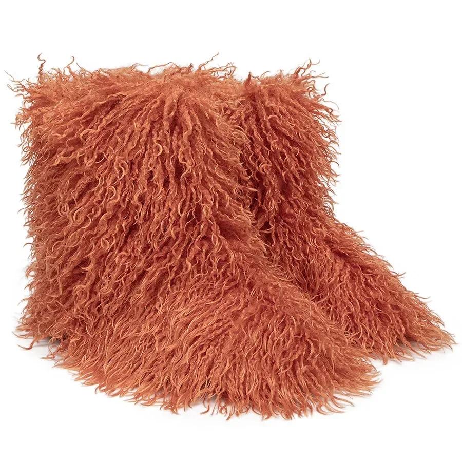 Winter Snow Boots Furry Shoes Women Fluffy Warm Faux Wool Boots Woman Teddy Fur Snow Boots Fashion Plush Short Boots Ladies