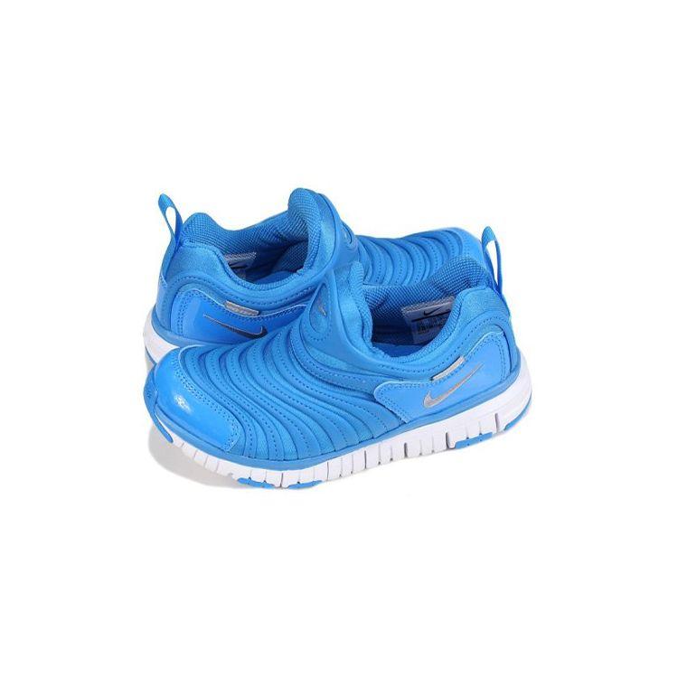Nike Dynamo Free Slip Resistant Durable Breathable Shock Absorbing Low Top Walking Shoes Baby Shoes Blue 343938-427