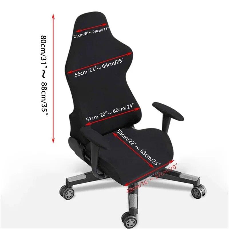 1 sada Spandex potah na kancelářskou židli Stretch Počítačová herní potah na židli Jacquard Elastické křeslo Potahy na sedák Housse De Chaise