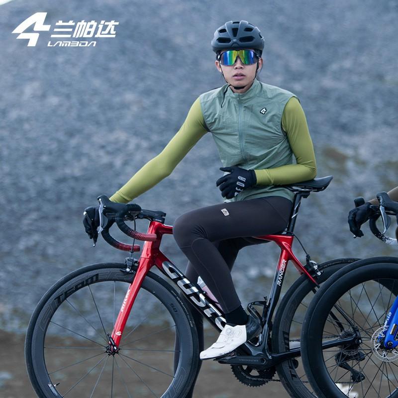 Mens Fleece Cycling Bib Pants With Magnetic Snap Warm Thermal Base Layer Road Bike Riding