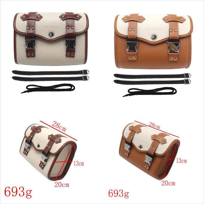 Motorcycle Saddlebag Side Bag Retro PU Motorcycle Tool Bag For ADNOH Rebel 250 500 For Rebel 1100 300 For W400 W650 SR400 XL883L