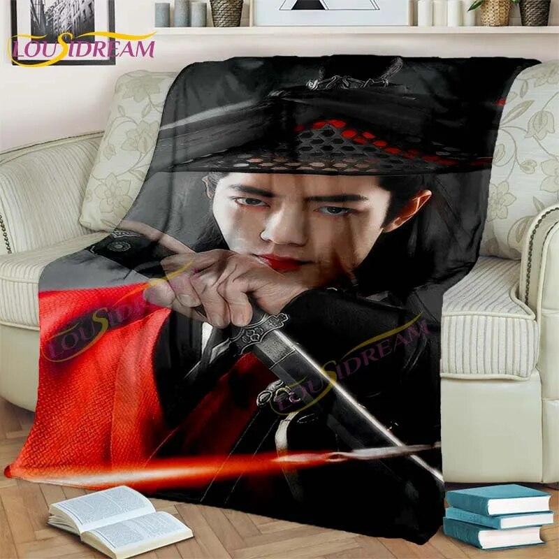 Official Grandmaster of Demonic Blanket Cartoon Blankets Wei Wu Xian Blankets Bed Sofa Soft Blanket Novel Lover Fan Gifts