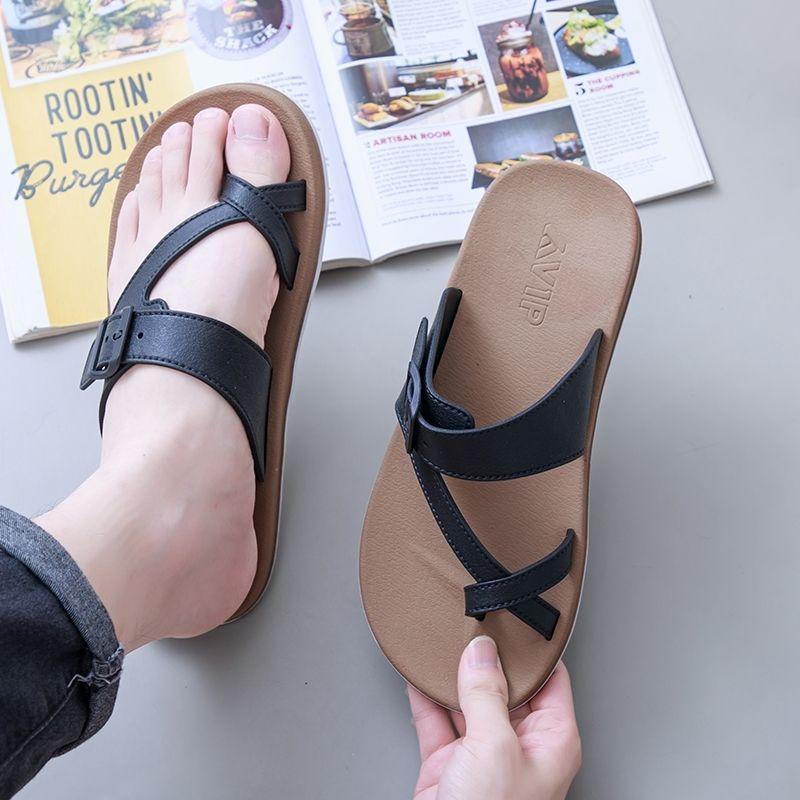 Men's Summer Outdoor Stylish Thick Sole Versatile Non-Slip Casual Thong Flip Flops Beach Shoes