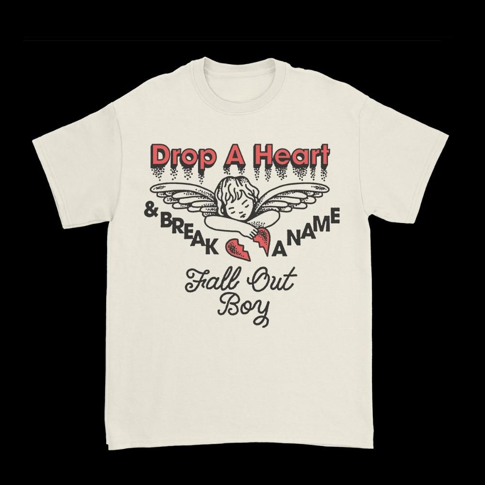 

Футболка Fall Out Boy Drop a Heart Размеры S-5XL Репринт Унисекс Футболка XL