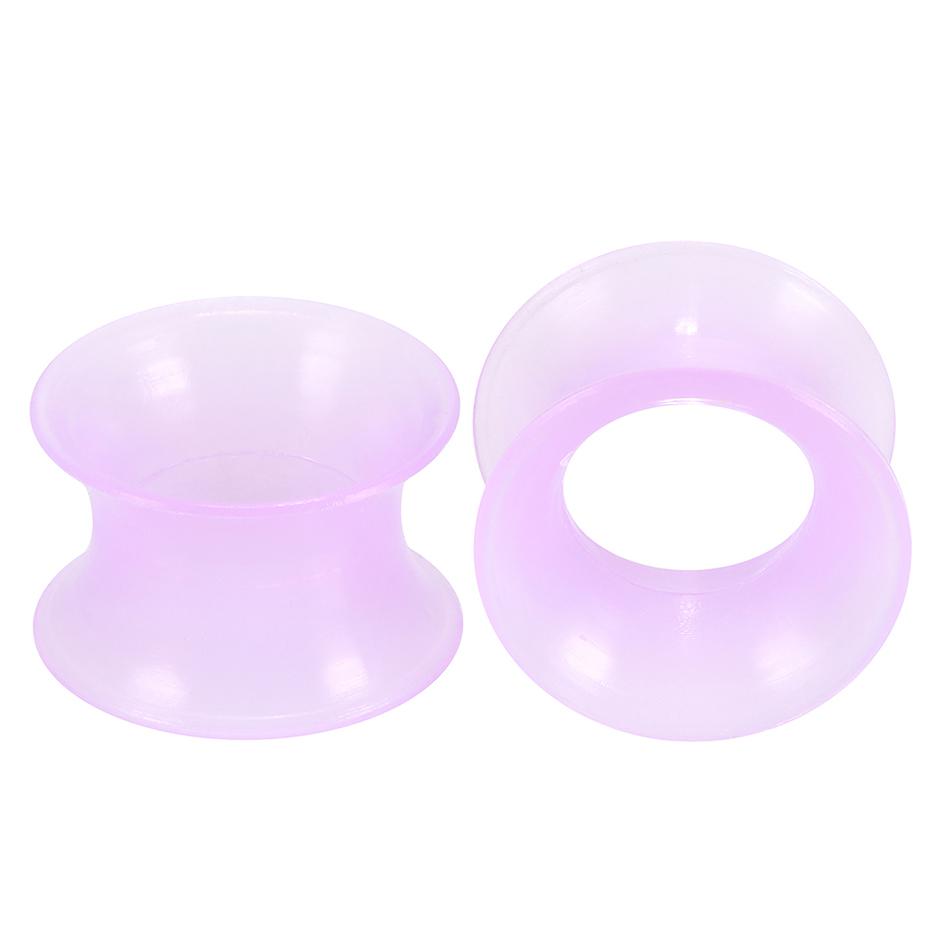 2 Stück Silikon Ohrstöpsel und Tunnel Ohrpiercings Ohrstecker Verschraubter Ohrdehner Ohr-Expander Körperschmuck Piercings