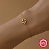 S925 Sterling Silver Ins Style Fashion Simple Jewelry Gold Niche High-End Hollow Four-Leaf Clover Women'S Hand