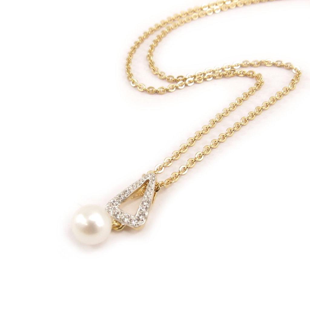 Altesse [L0685] - Ivory 'Pearl Beauty' Gold Plated Necklace